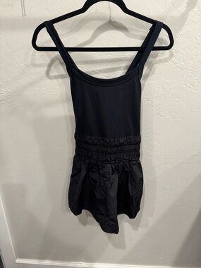 Free People Movement Way Home Black Romper